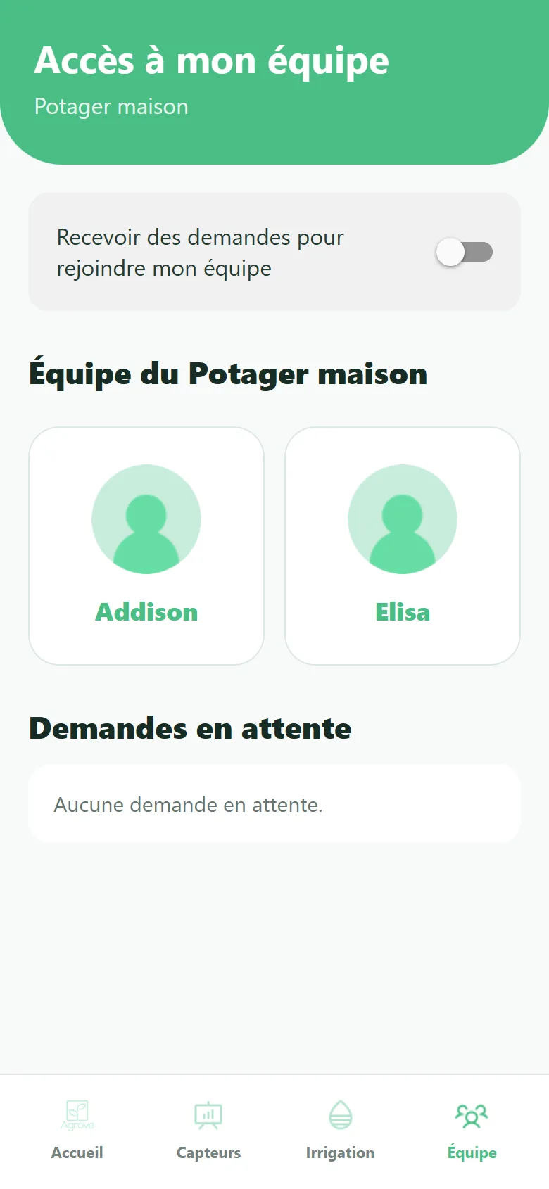 Gestion des accès de l’équipe