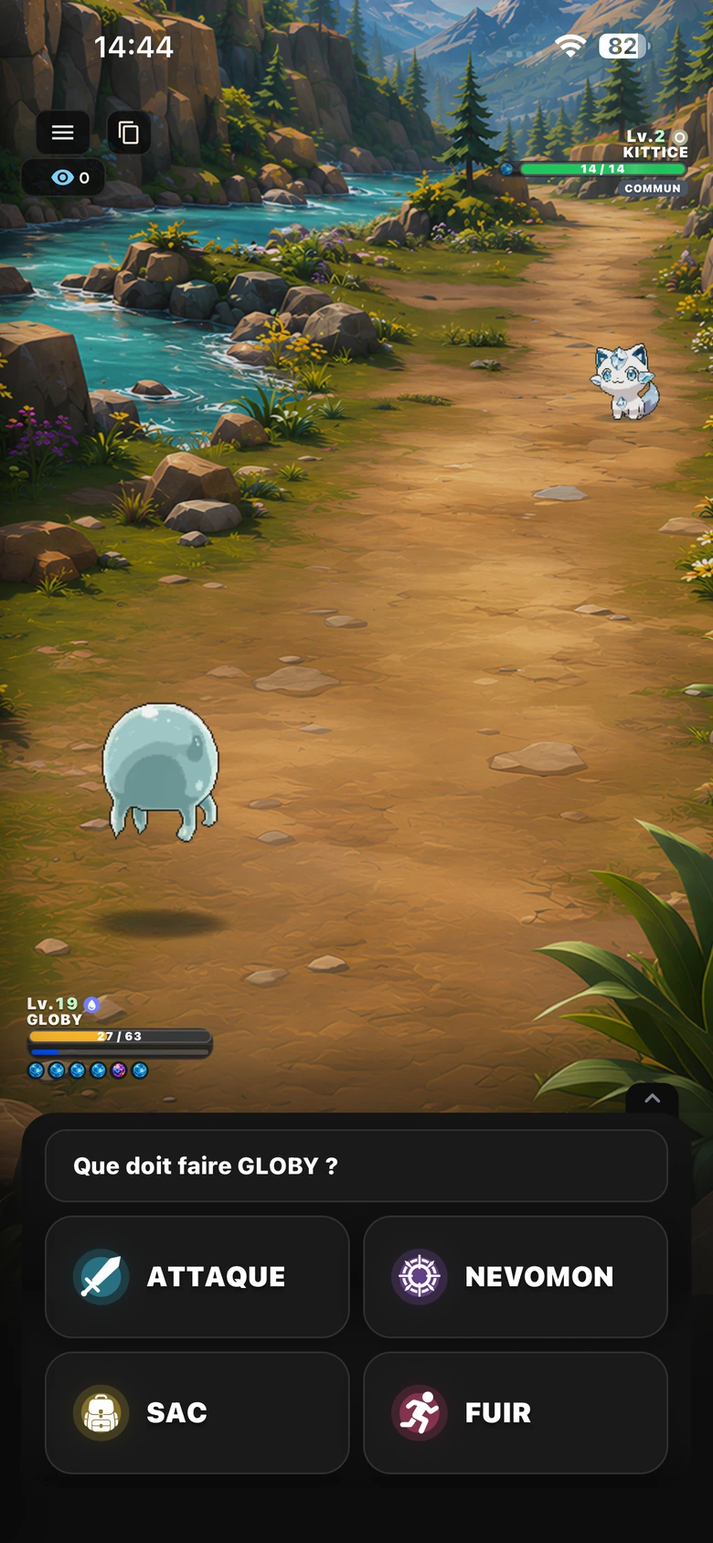 Combat au tour par tour dans NevoMove sur iOS